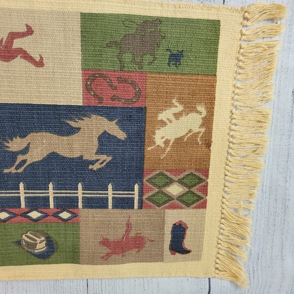 Villa by Classic Home 13x72 Rodeo Table Runner Southwestern Equestrian Fringe - Picture 1 of 7